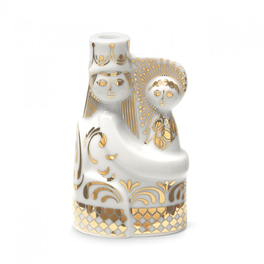 Bjrn wiinblad Christmas Jesus/Maria Lysestage Guld, H 12,1 cm