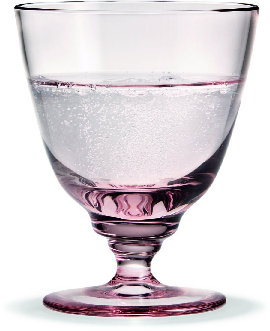 Holmegaard Flow Glas p Fod 35 cl, Rosa