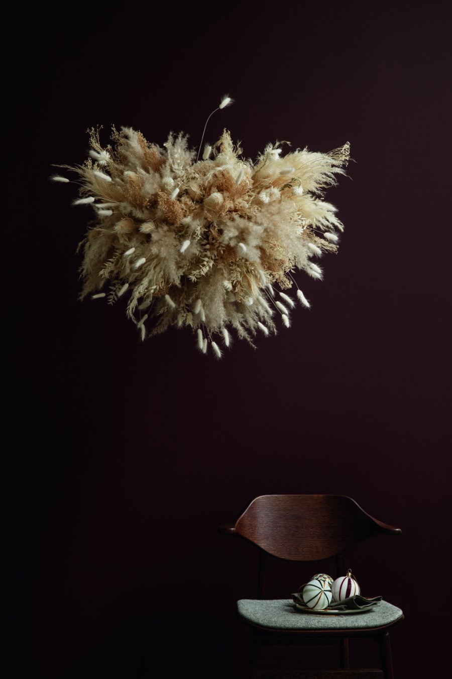 Holmegaard Souvenir Julekugle �8 cm, Stribet R�d