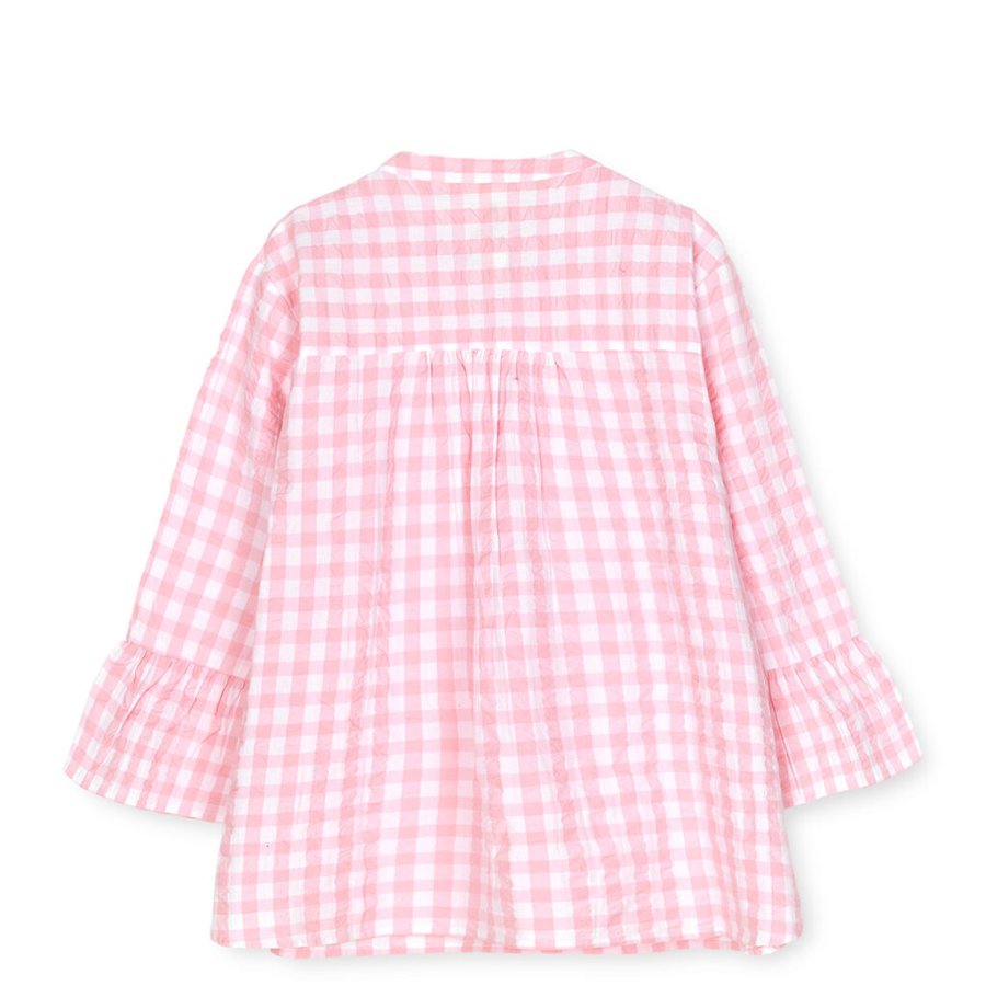 Juna Bk&Blge Ebba Natskjorte M/L, Pink/Hvid