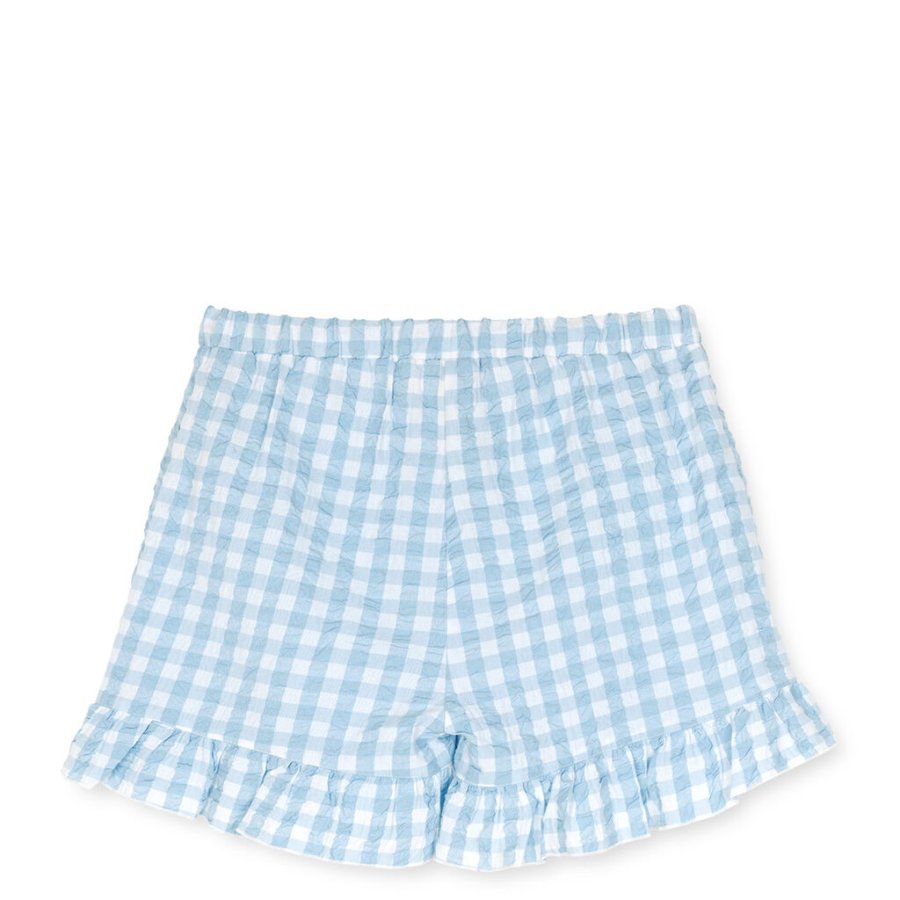 Juna Bk&Blge Sola shorts S/M, Lys bl/hvid