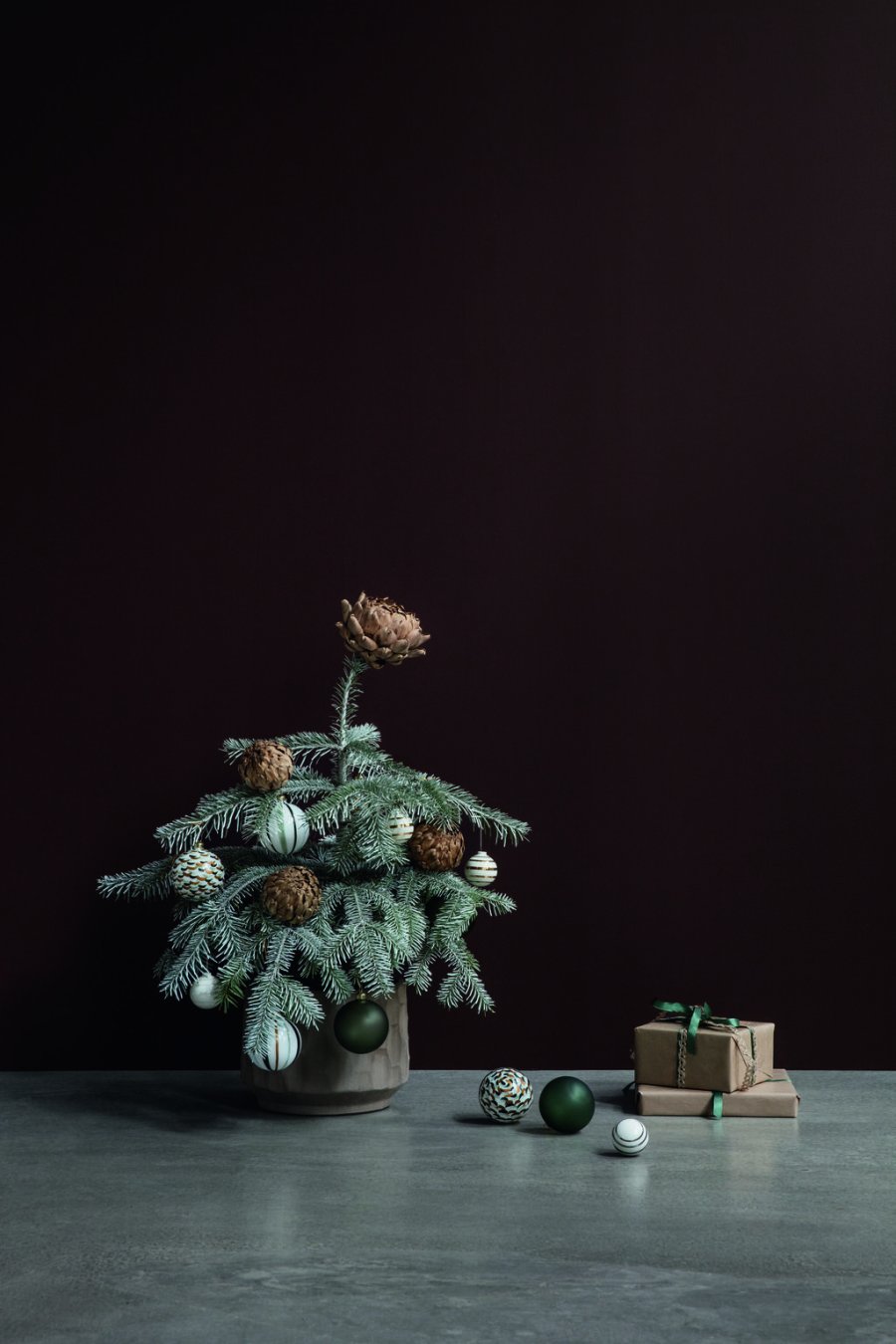Kähler Omaggio Julekugle 5 cm, Slv