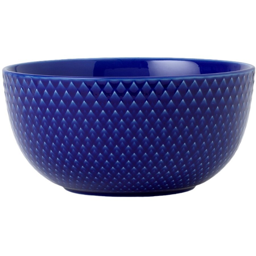 Lyngby Porceln Rhombe Color Schale 13 cm, Dunkelblau