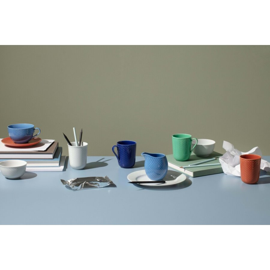 Lyngby Porceln Rhombe Color Becher mit Henkel 33 cl, Grün