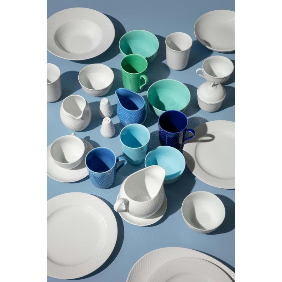 Lyngby Porceln Rhombe Color Becher mit Henkel 33 cl, Blau