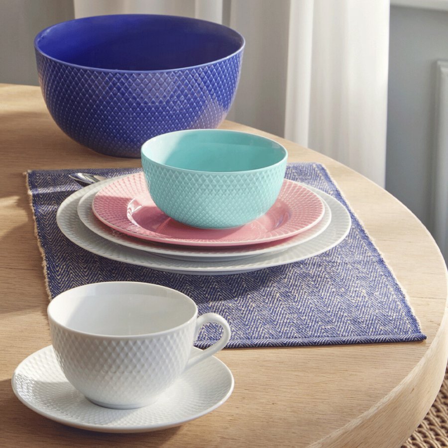 Lyngby Porceln Herringbone Tischset 43x30 cm, Blau