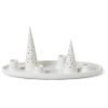 Kähler Nobili Oval Adventsstage 33x13 cm, Snehvid
