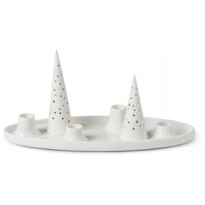 K�hler Nobili Oval Adventsstage 33x13 cm, Snehvid