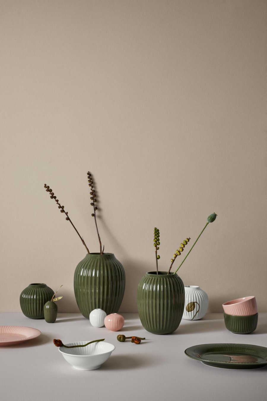 Kähler Hammershi Vase H25,5 cm, Mrk Grn