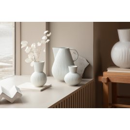 Lyngby Porceln Tura Vase H18 cm, Hvid