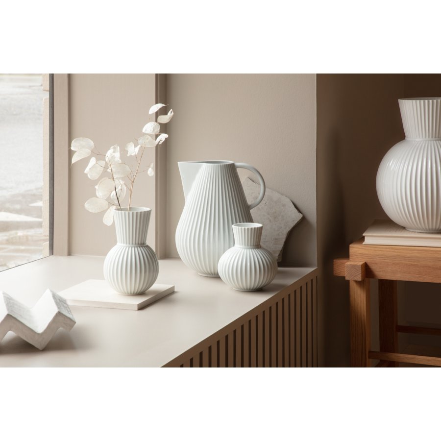 Lyngby Porceln Tura Vase H18 cm, Hvid