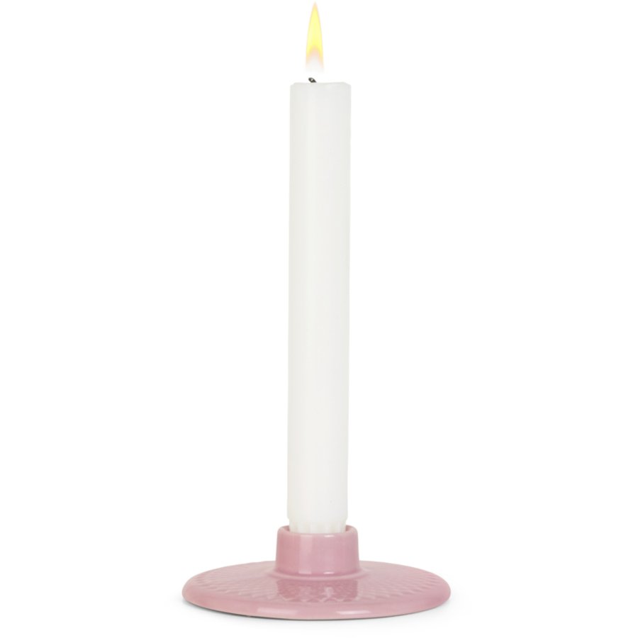 Lyngby Porceln Rhombe Color Kerzenstnder H3 cm, Rosa