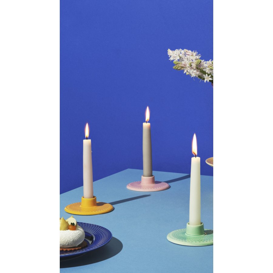 Lyngby Porceln Rhombe Color Kerzenstnder H3 cm, Grn