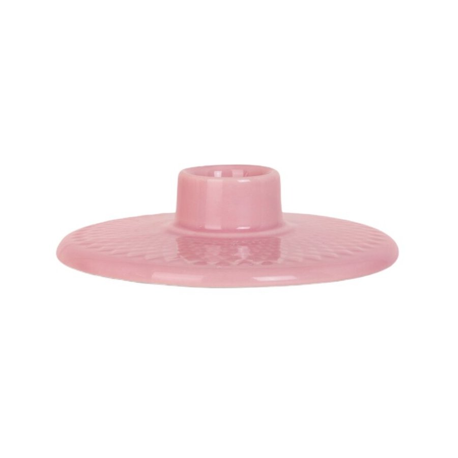 Lyngby Porceln Rhombe Color Kerzenstnder H3 cm, Rosa