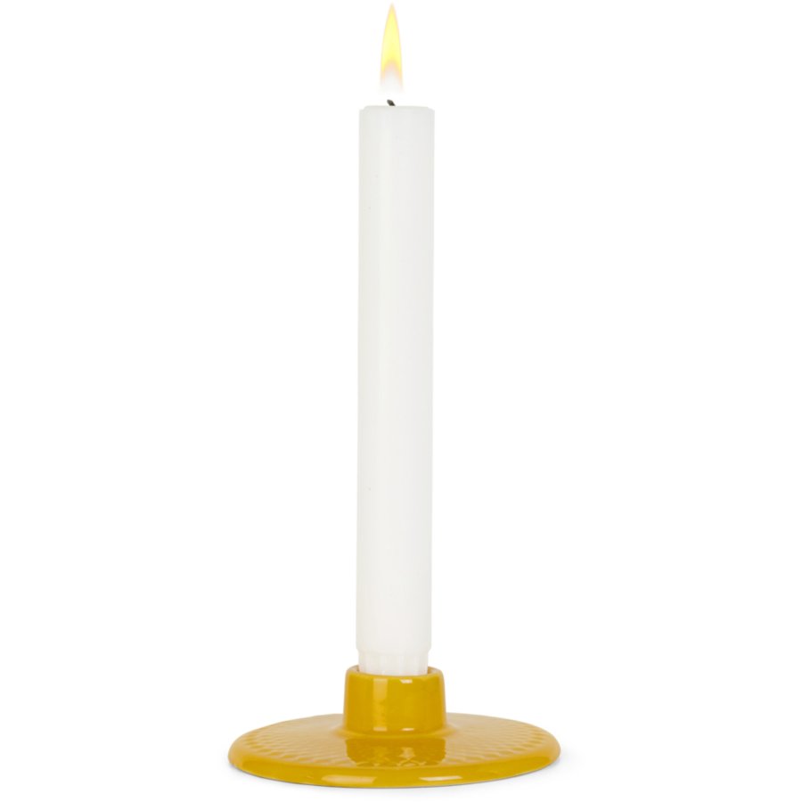 Lyngby Porceln Rhombe Color Kerzenständer H3 cm, Gelb