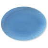 Lyngby Porceln Rhombe Color Ovale Servierschale 28,5 cm, Blau