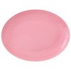 Lyngby Porceln Rhombe Color Ovale Servierschale 28,5 cm, Rosa