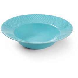 Lyngby Porceln Rhombe Color Dyb Tallerken 24,5 cm, Turkis