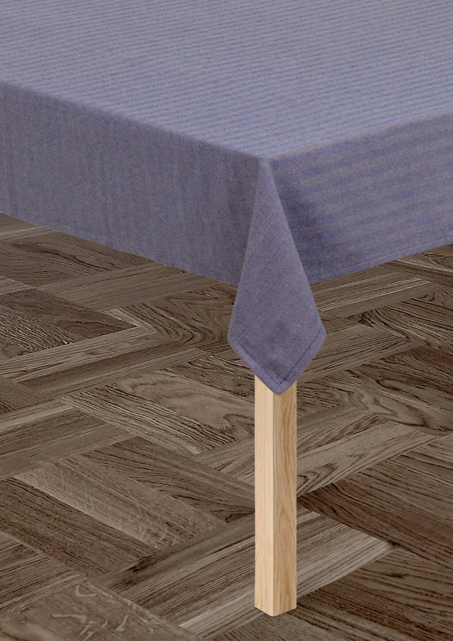 Lyngby Porceln Herringbone Tischdecke 150x320 cm, Blau