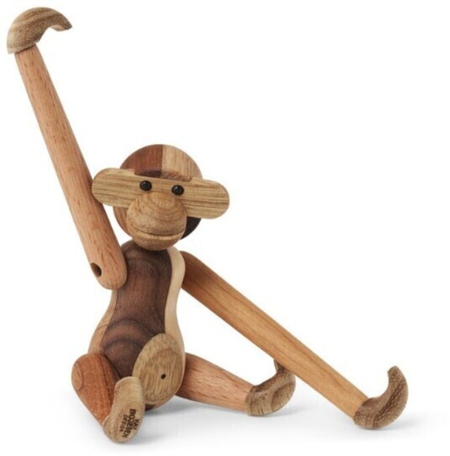 Kay Bojesen Monkey Mini berarbeitet 9,5 cm, Gemischtes Holz