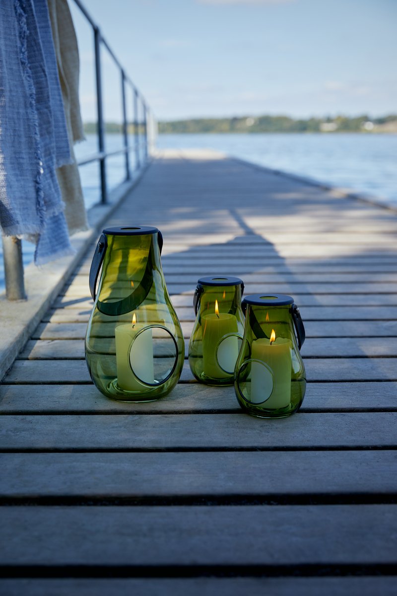 Holmegaard DWL Lanterne H16,5 cm, Olivengr�n