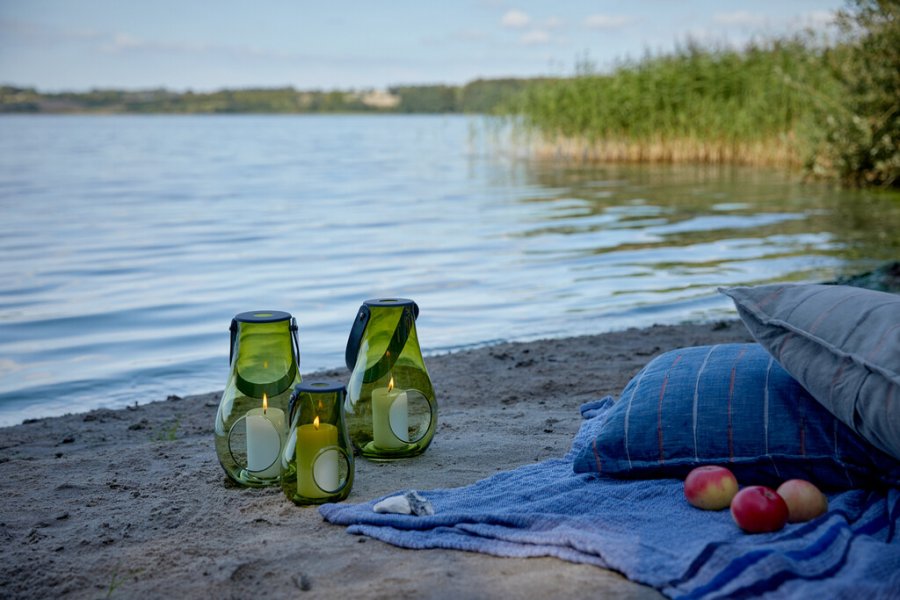 Holmegaard DWL Lanterne H16,5 cm, Olivengr�n