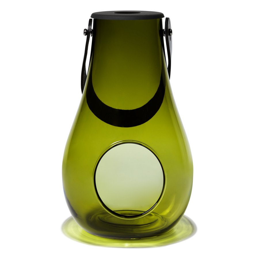 Holmegaard DWL Lanterne H25 cm, Olivengrn