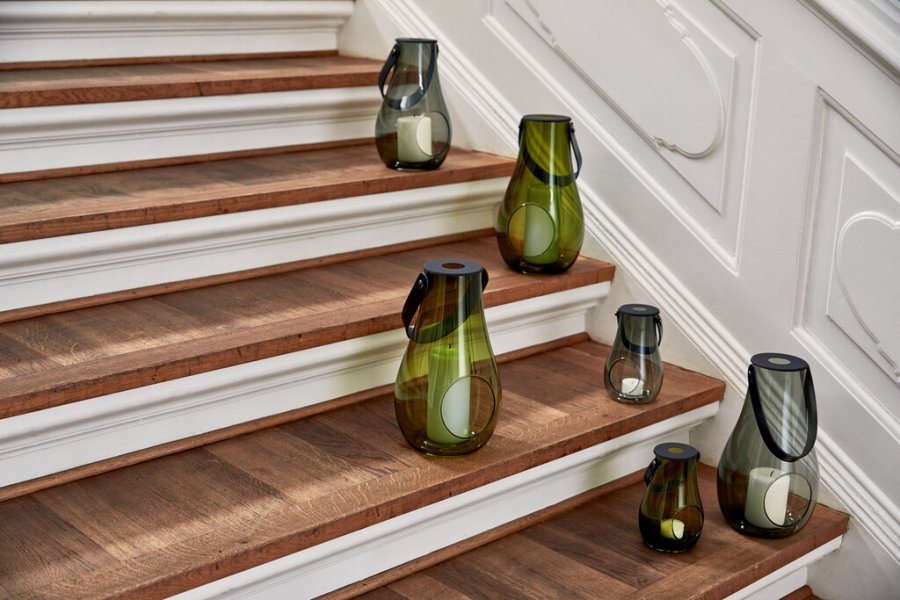 Holmegaard DWL Lanterne H29 cm, Olivengr�n