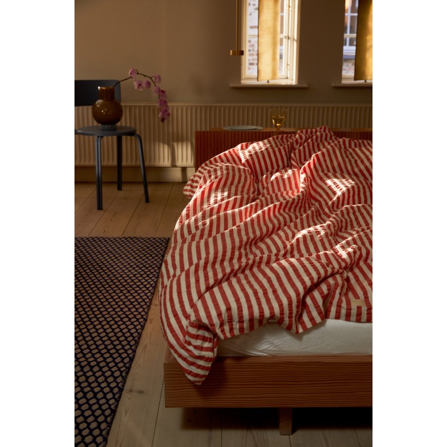 Juna B�k&B�lge Lines Senget�j 140x200 cm, Chili/Birk