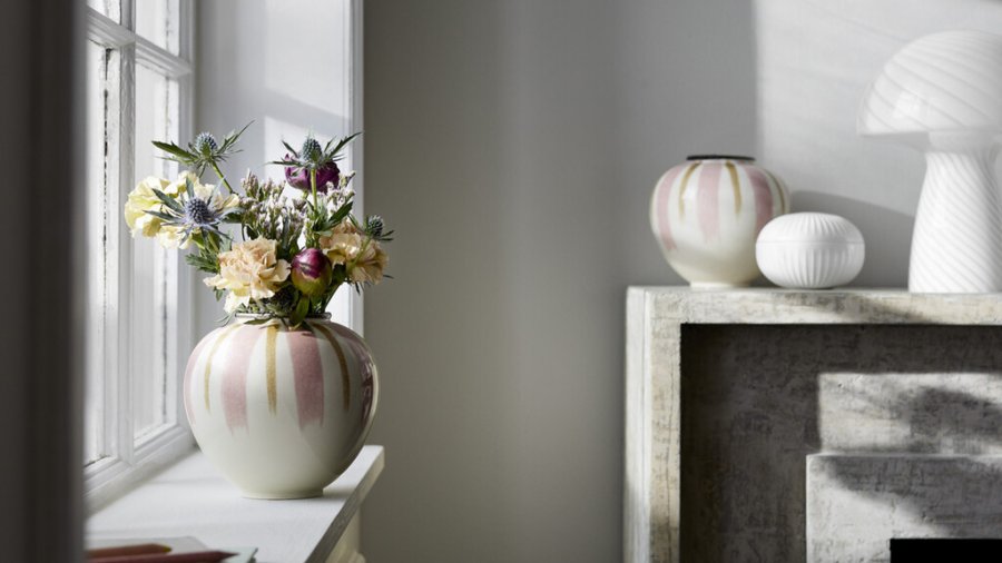 Kähler Canvas Vase H15 cm, Rosa