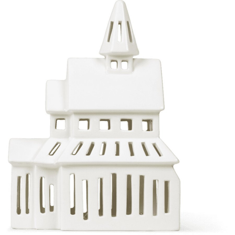 Kähler Urbania Lyshus Stavkirke H20 cm, Hvid