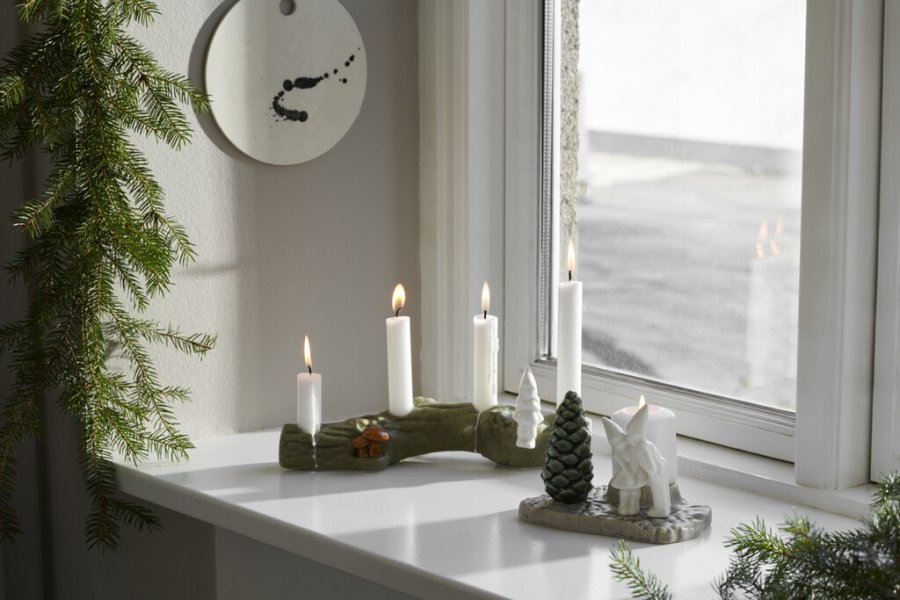 Kähler Christmas Tales Adventsstage H10 cm, Hvid