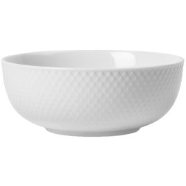 Lyngby Porceln Rhombe Skl 15,5 cm, Hvid