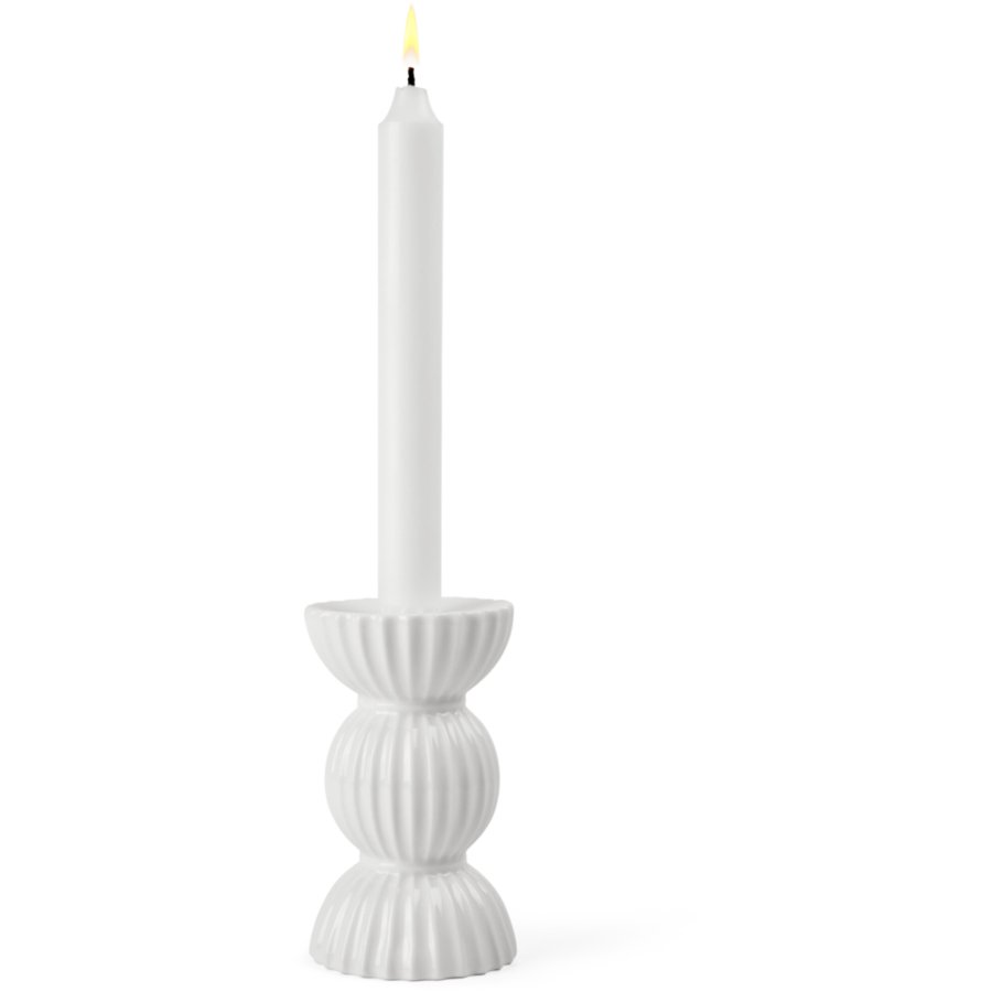 Lyngby Porceln Tura Kerzenständer H14 cm, Weiß