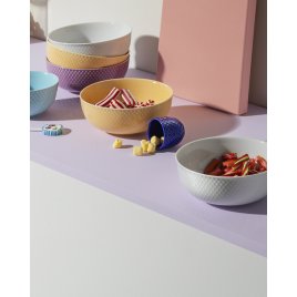 Lyngby Porceln Rhombe Color Skl 15,5 cm, Lilla