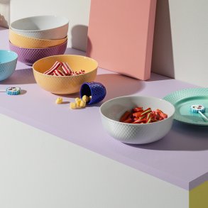 Lyngby Porcelæn Rhombe Color Skål Ø15,5 cm, Sand