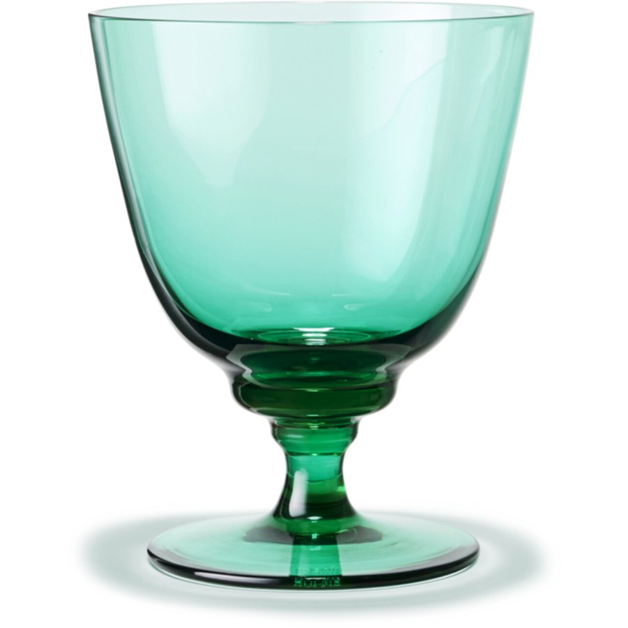 Holmegaard Flow Glas mit Fuß 35 cl, Emerald Green