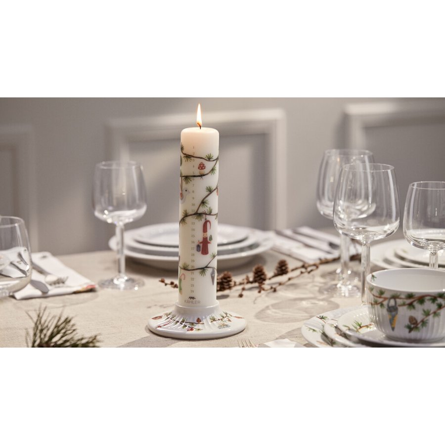 Kähler Hammershi Christmas Kalenderlys 2023 5 cm, Hvid