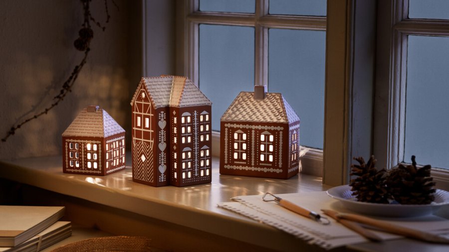 Khler Gingerbread Kerzenhaus H17 cm, Braun