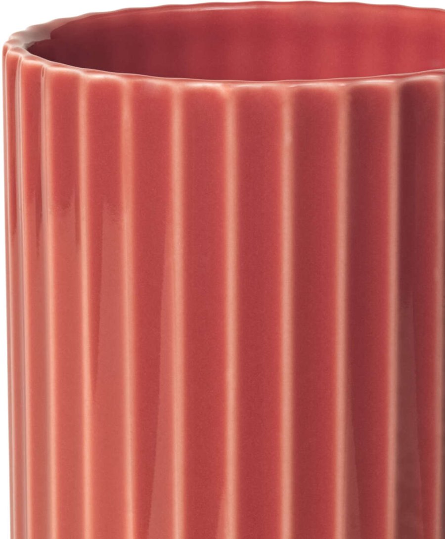 Lyngby Porceln Vase H15,5 cm, Rot