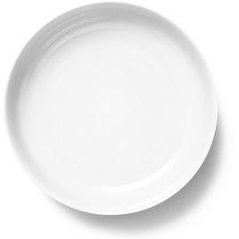 Lyngby Porceln Rhombe Serveringsskl 28 cm, Hvid