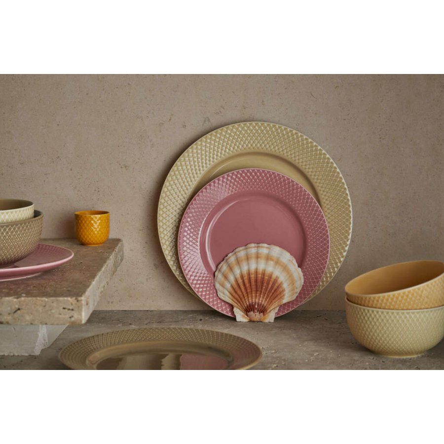 Lyngby Porceln Rhombe Earth Platte 27 cm, Marmor