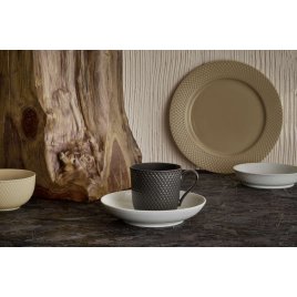 Lyngby Porceln Rhombe Earth Tallerken 23 cm, Clay