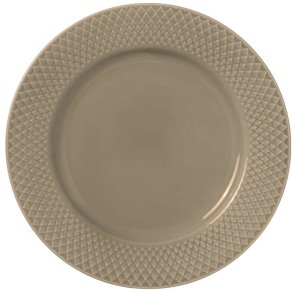 Lyngby Porceln Rhombe Earth Teller 23 cm, Ton