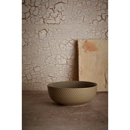 Lyngby Porceln Rhombe Earth Skl 15,5 cm, Clay