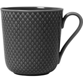 Lyngby Porceln Rhombe Earth Becher mit Henkel 39 cl, Slate