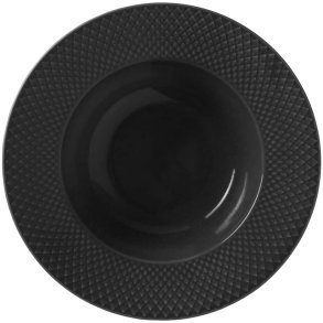 Lyngby Porceln Rhombe Earth Suppenteller 24,5 cm, Slate