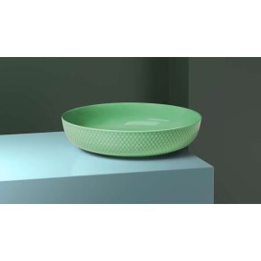 Lyngby Porcelæn Rhombe Color Serveringsskål Ø28 cm, Grøn