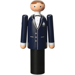 Kay Bojesen Aufsatzfigur Brutigam 12 cm, Buche lakiert