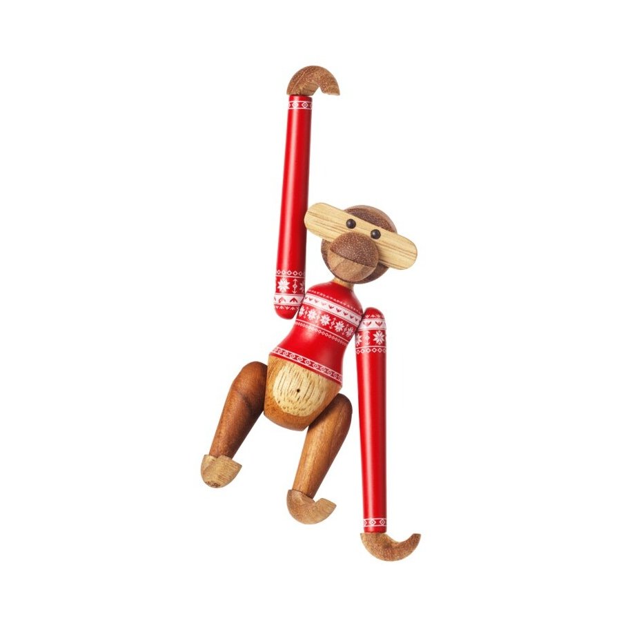 Kay Bojesen Abe Weihnachtspullover 2024 Mini 9,5 cm, Teak- und Limbaholz